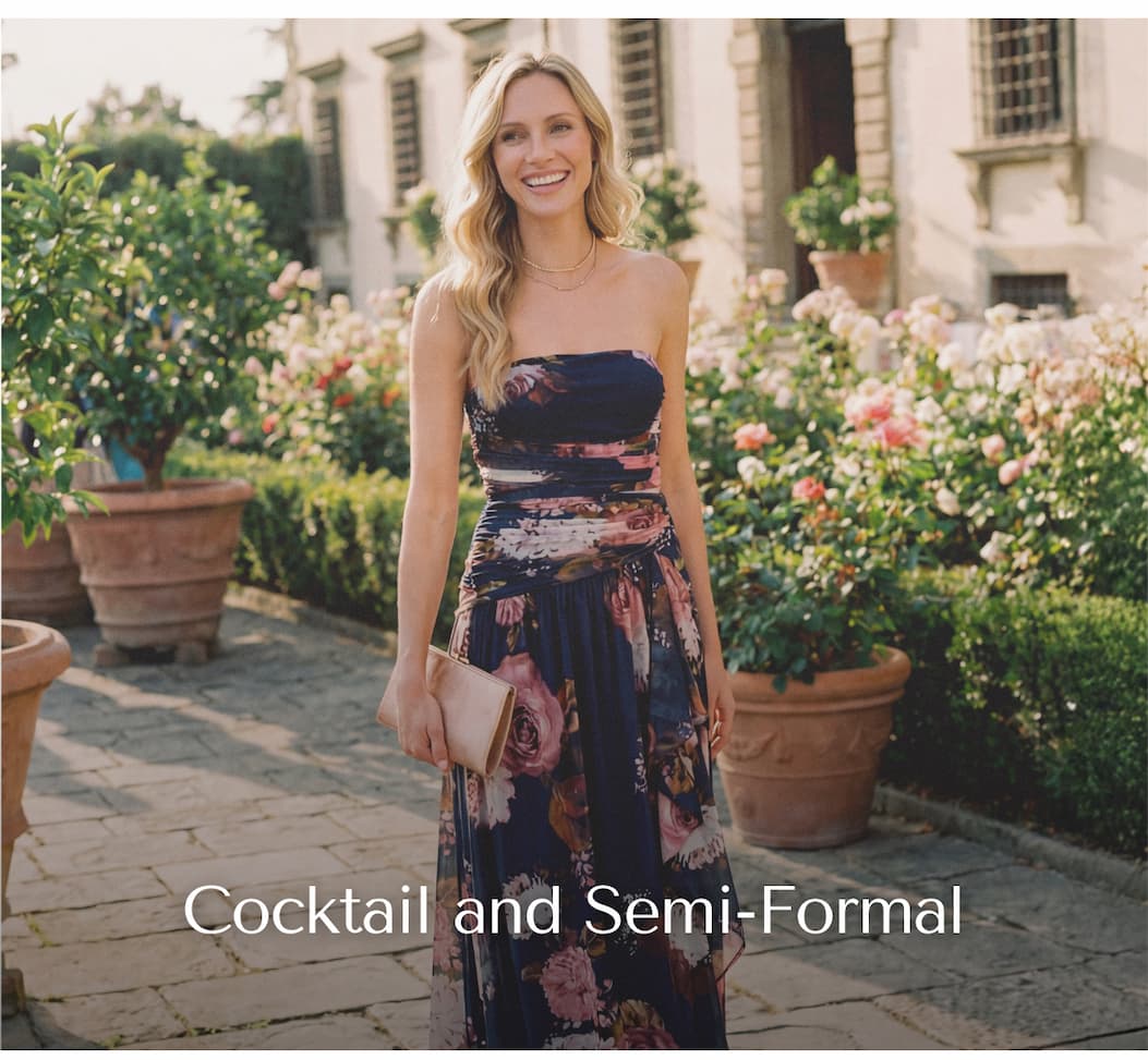 Strapless Ruched Floral Stretch Mesh Gown In Navy Multi