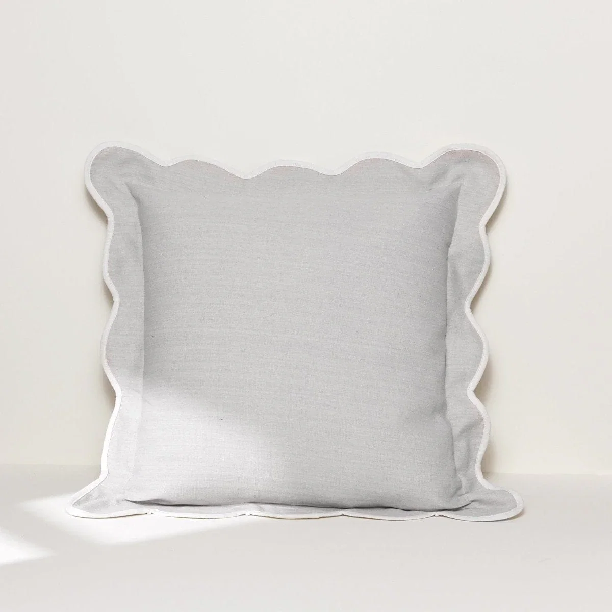 Image of Coastal Chic Scalloped Edge Throw Pillow Cover