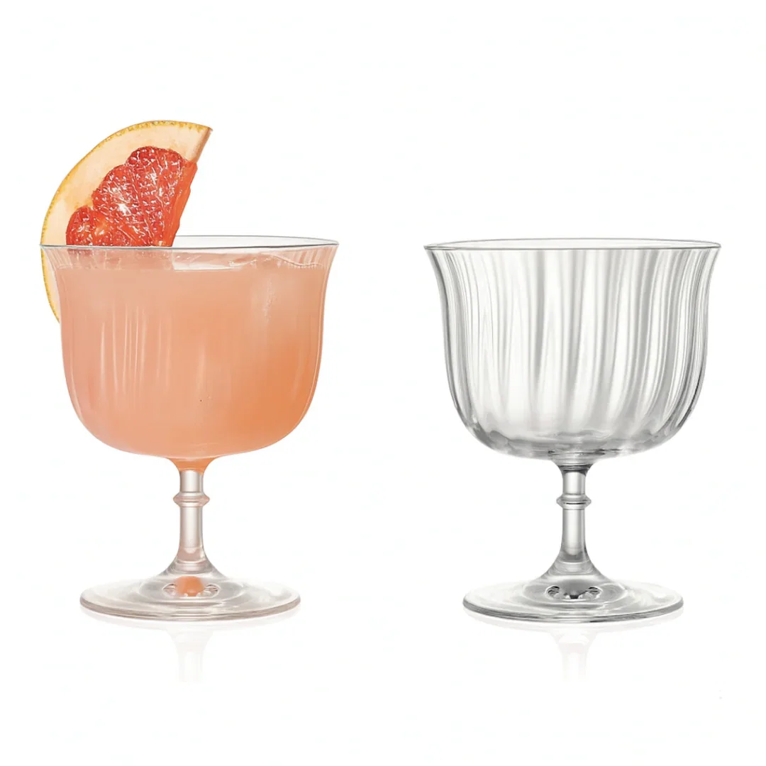 Image of Rims Orient-Coupe Ribbed Martini & Wine Glasses