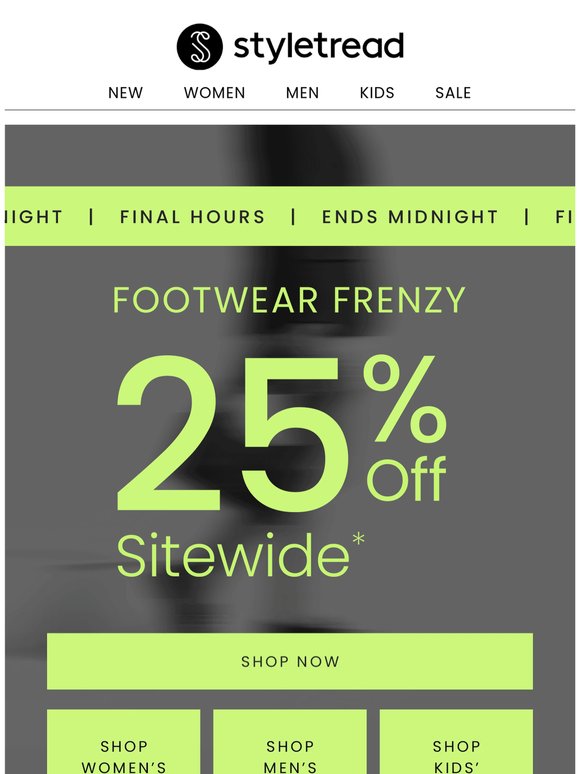 Final Hours: 25% Off Sitewide⌛