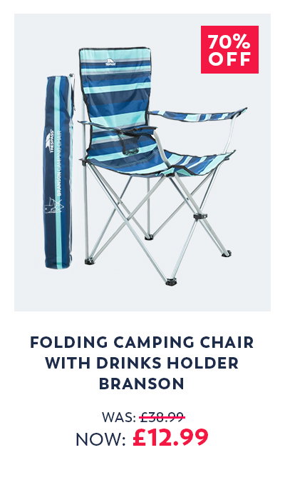 Folding Camping Chair with Drinks Holder Branson