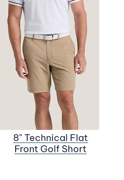 Shop the 8" Technical Flat Front Golf Short