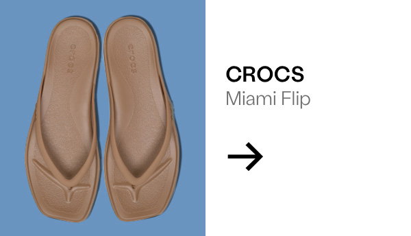 Crocs Women's Miami Flip in Milk Chocolate