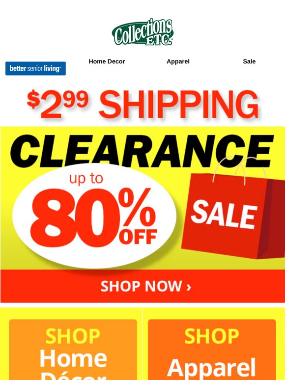 Save Big! Clearance Deals Up to 80% Off