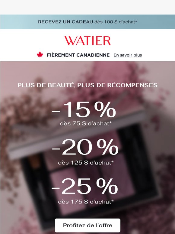 Un petit plaisir beauté… jusqu’à 25 % de rabais 🌷