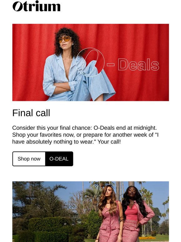 Final call for this weekend's O-Deals 🚨