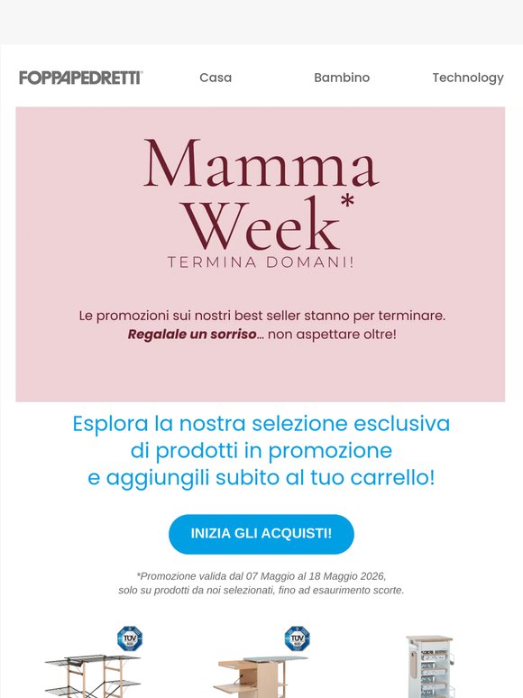 Le promozioni Foppapedretti terminano domani!