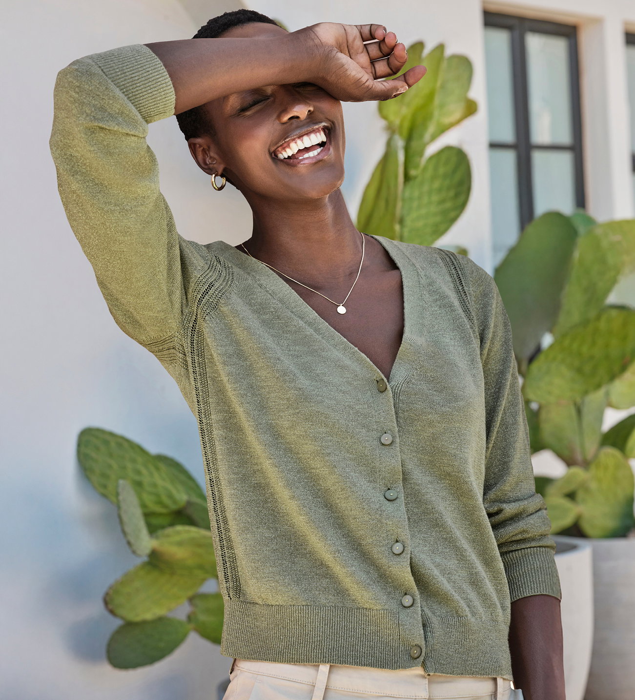 Cotton Linen Sparkle Cardi