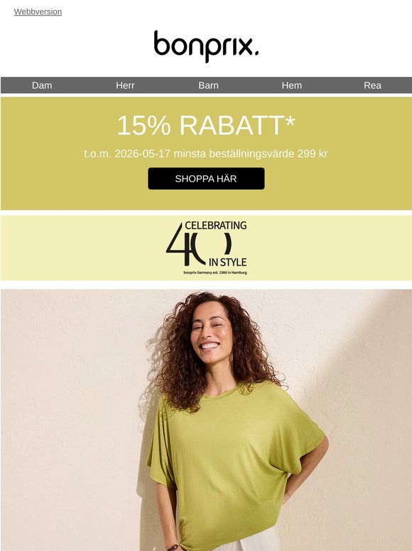Sista dagen⏳ Du får 15% rabatt ✨