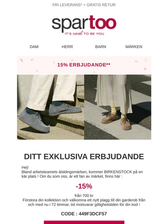 ☝ 15% rabatt på märket BIRKENSTOCK : Låt dig lockas ! ☝