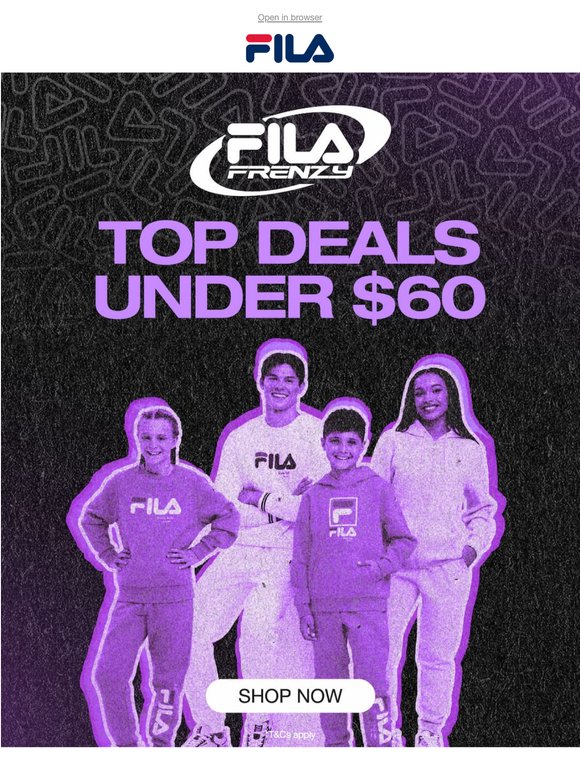 $60 & Under | FILA Frenzy Deals