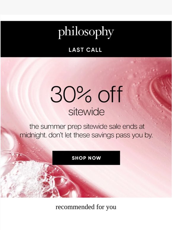 Don’t Delay, 30% Off Ends Tonight