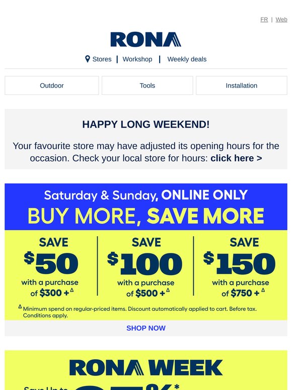 RONA WEEK: Up to 25% Off for Your Backyard Glow‑up