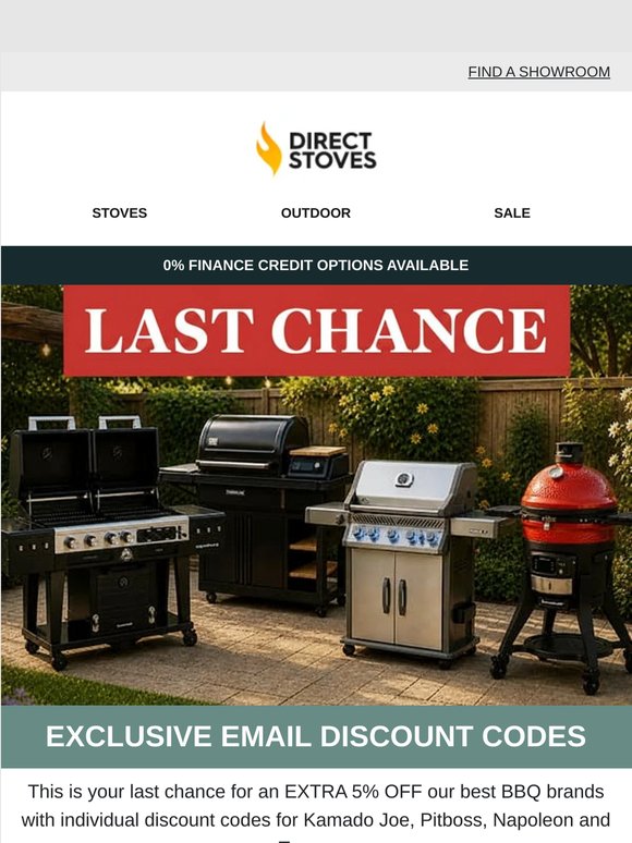 Last Chance for Extra Discounts on Top BBQ Brands