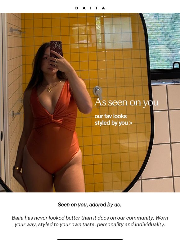 Seen on you, adored by us.