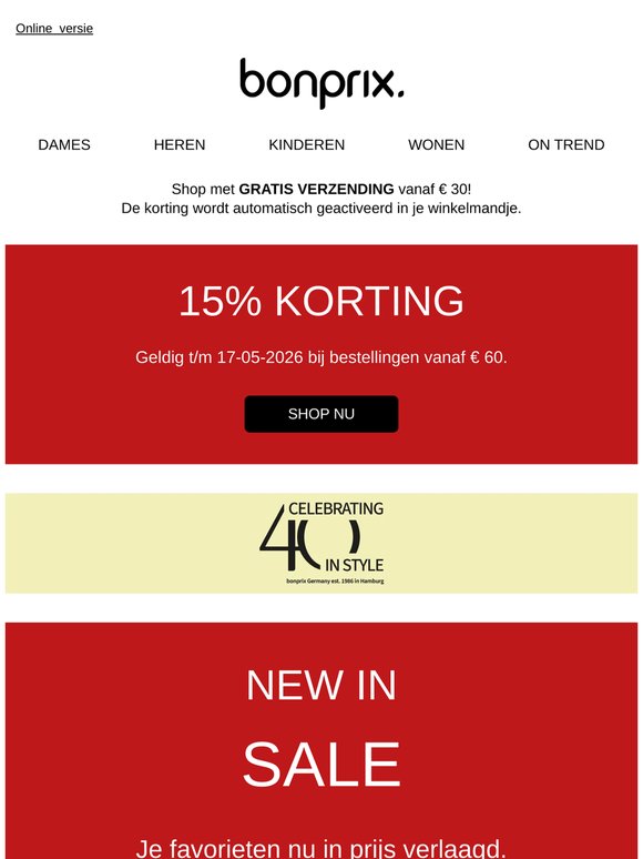 Eindsprint: 15% korting voor jou