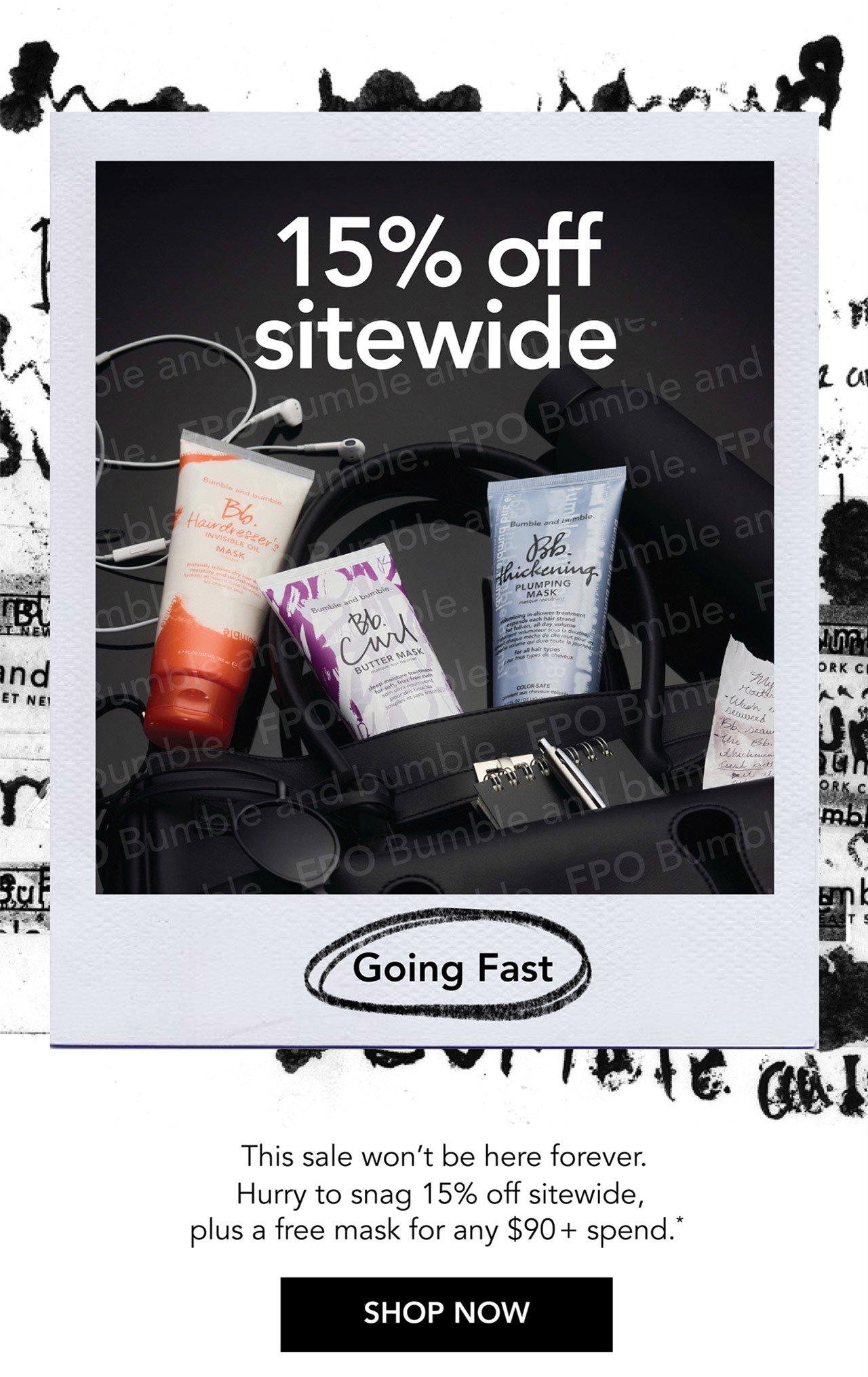 15% off sitewide | Going Fast | This sale won’t be here forever. Hurry to snag 15% off sitewide, plus a free mask for any $90+ spend.* | SHOP NOW