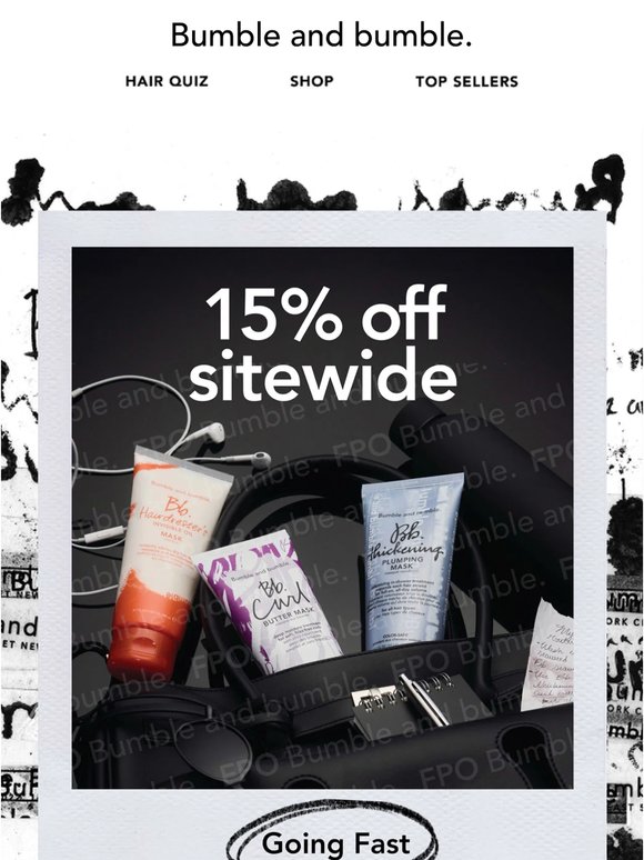 15% off + a free full-sized mask will be gone in flash.
