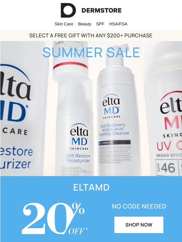 Treat yourself☀️20% off EltaMD
