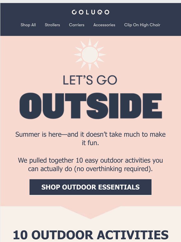 Let’s go outside ☀️