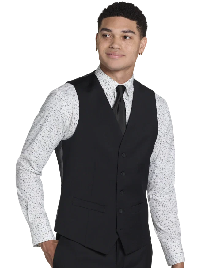 Awearness Kenneth Cole CHILLFLEX Slim Fit Premium Wool Blend Suit Vest