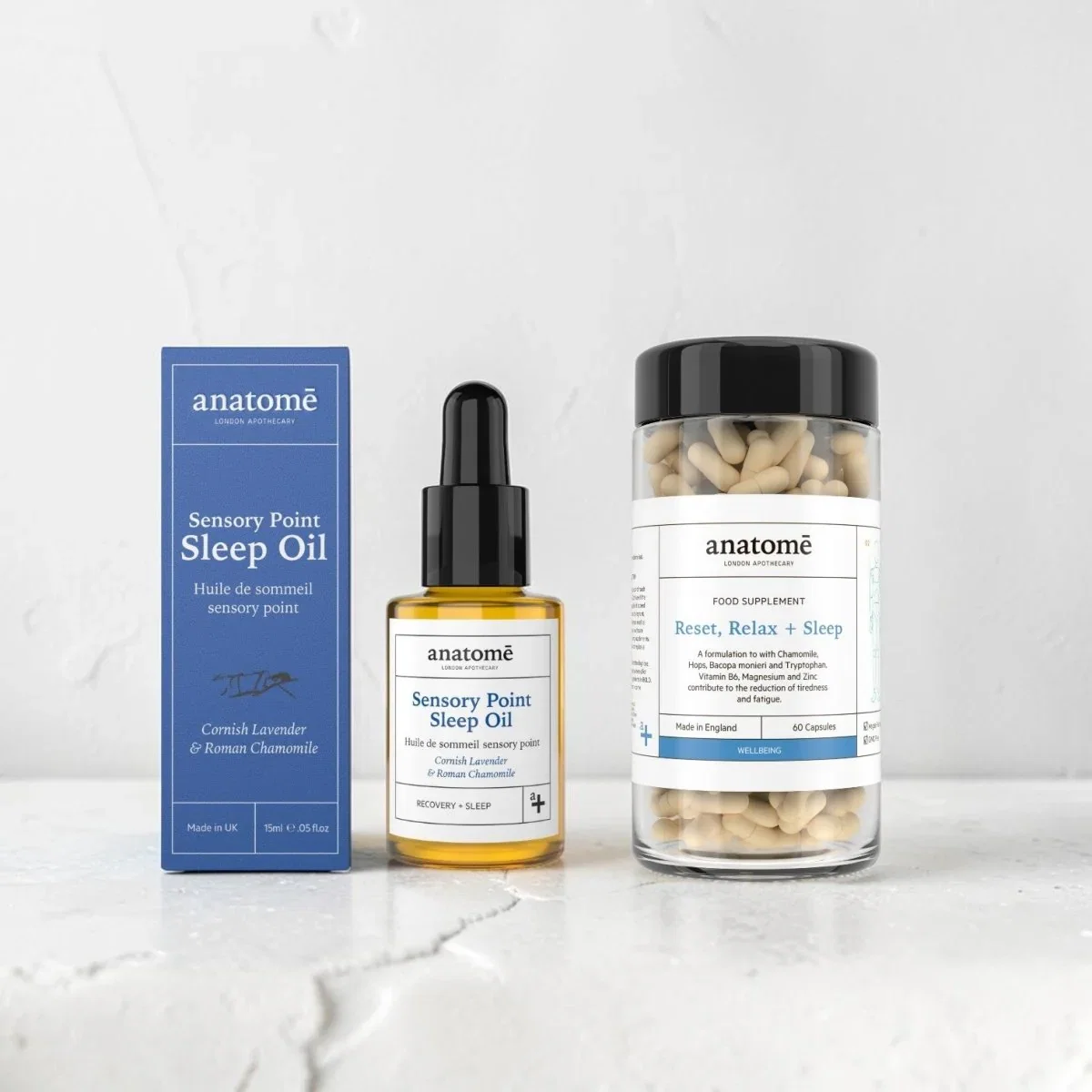 Image of Chamomile & Lavender Edition | Sensory Point Sleep Oil & Sleep Supplement
