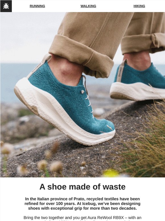 The shoe made from waste