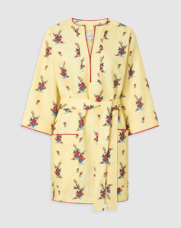 WALLPAPER FLORAL PRINT TUNIC DRESS