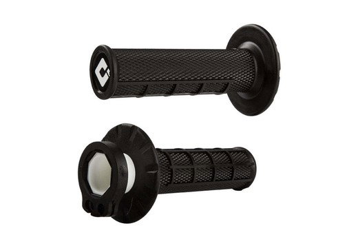 ODI Half Waffle V2 MX Lock-On Grips - 2 & 4-Stroke - Black