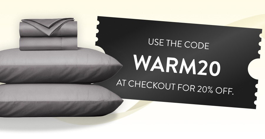 Use the code WARM20