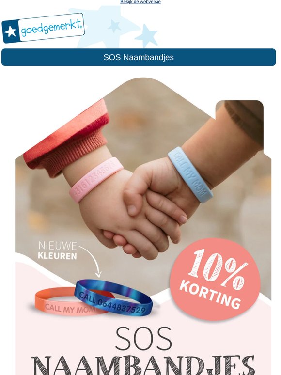 ★ Nieuwe kleuren SOS Naambandjes! 🌈