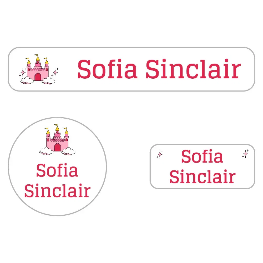 Image of Princess Iron-On Clothing Labels Pack