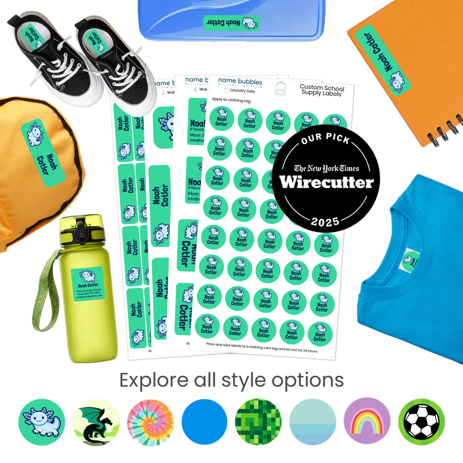 Image of Custom School Supply Labels