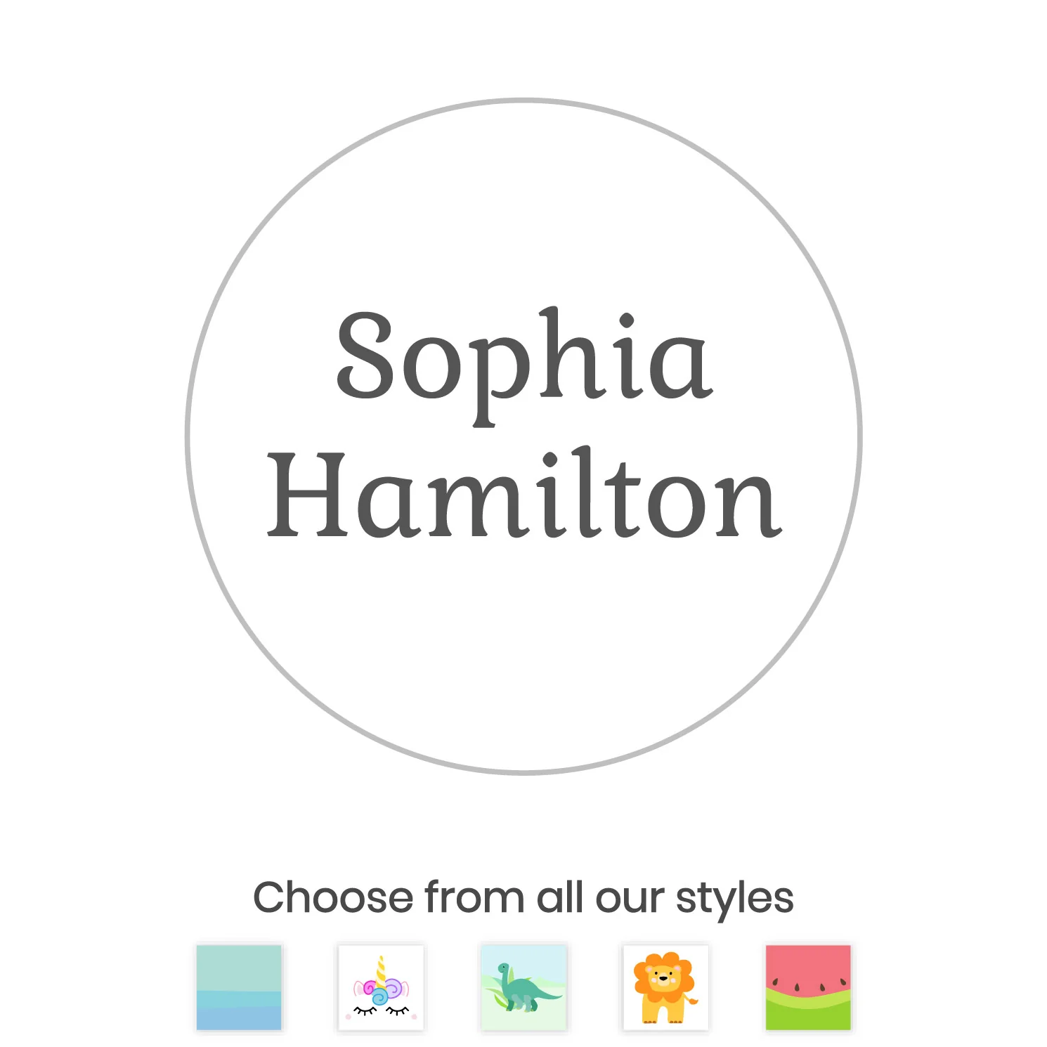 Image of Custom Circle Name Labels