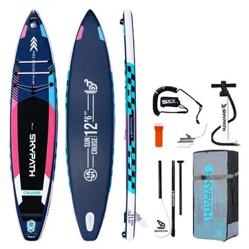 [EU Direct] WaveRite 381*81*15CM Inflatable Stand Up Paddle Board Ultra-Light SUPBoard Foot Pedal Design Wide Stable Family Board Load Capacity up to 200kg with Full Set of SUP Board Accessories