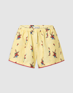 WALLPAPER FLORAL PRINT SHORT