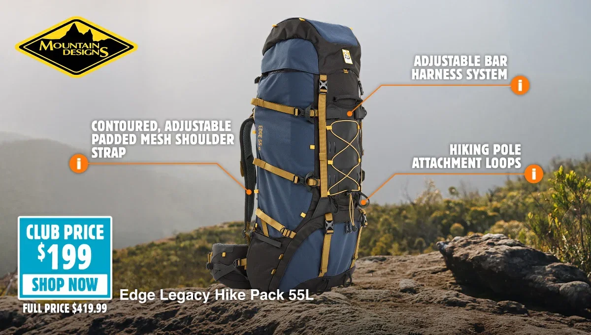 Mountain Designs Edge Legacy Hike Pack 55L