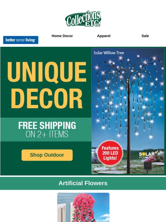 Add charm outdoors with unique decor picks!