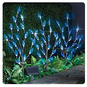  Hover over image to zoom or click to enlarge Solar Leaf Stakes, Set of 3