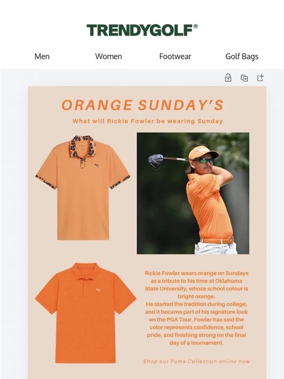 Rickie Fowler's Orange Sunday's