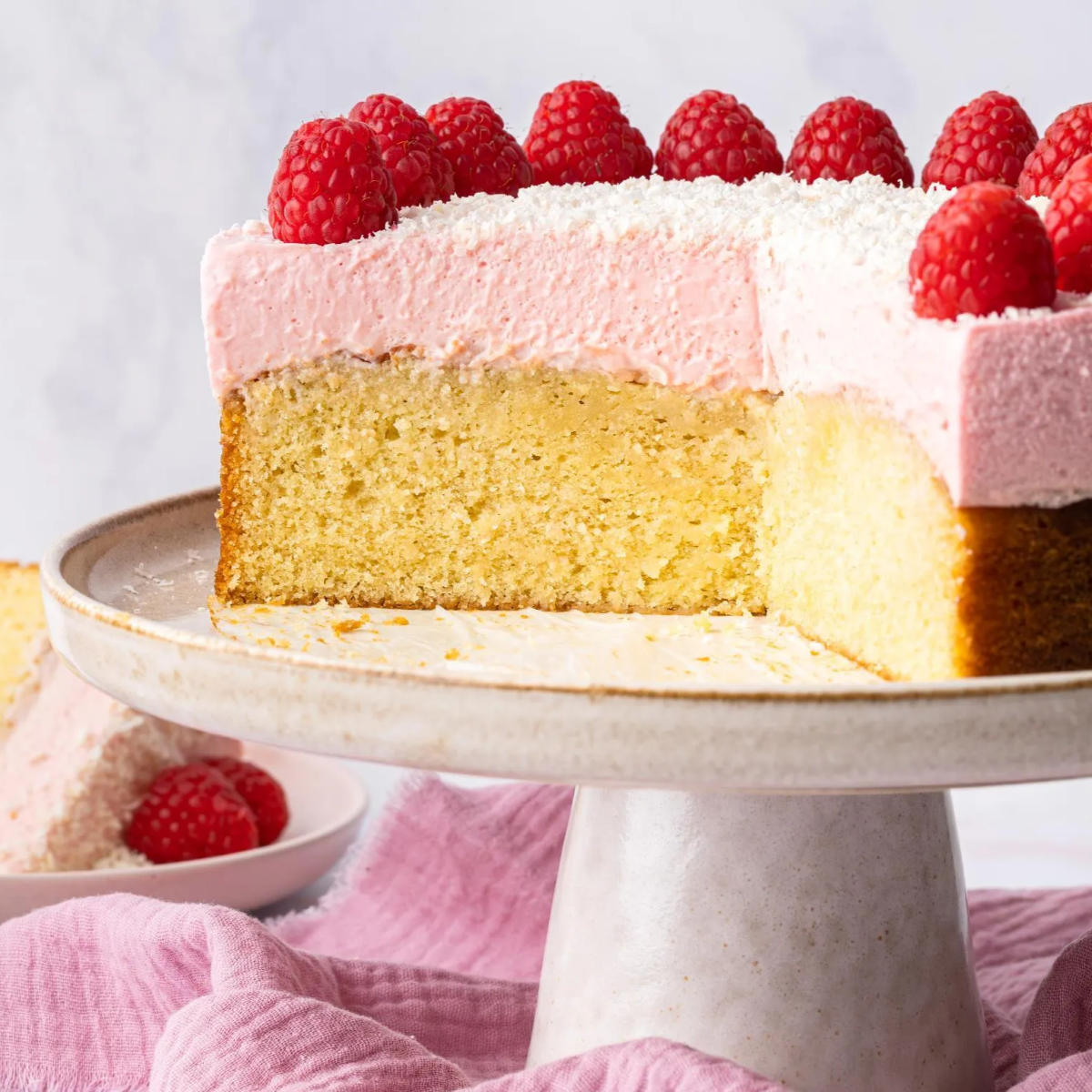 image of white chocolate mousse cake 