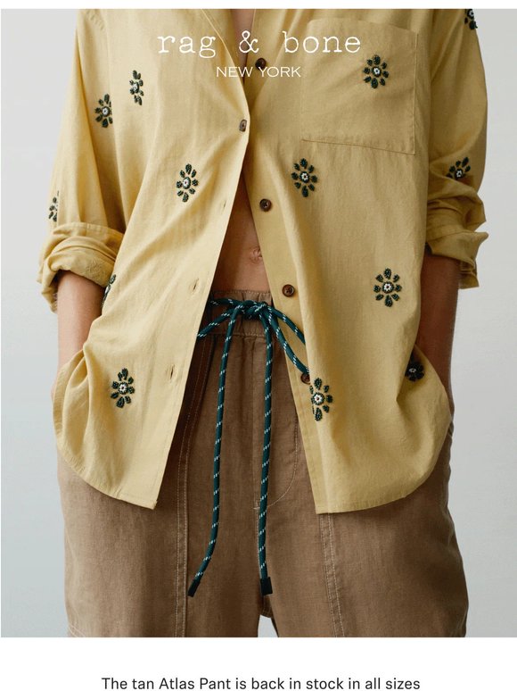The Atlas Pant in Tan Linen is Back