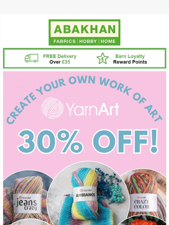 SAVE 30% OFF YarnArt Collection