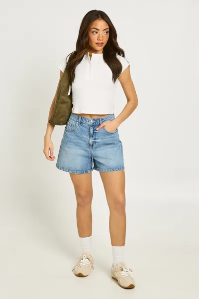 Denim Mom Short