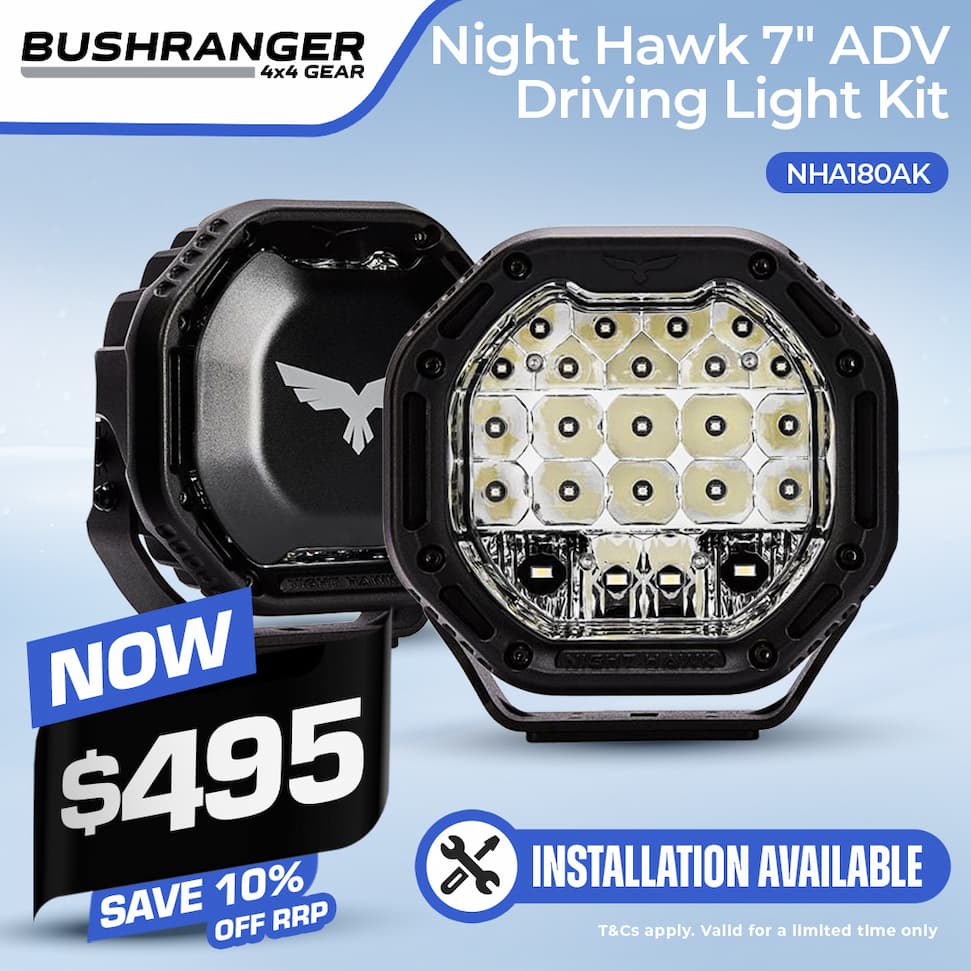 Bushranger NHA180AK Night Hawk 7" ADV Series Driving Light Kit NOW $495