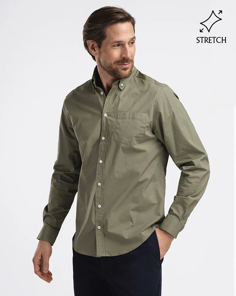 Image of Perfect Stretch Shirt Poplin Green