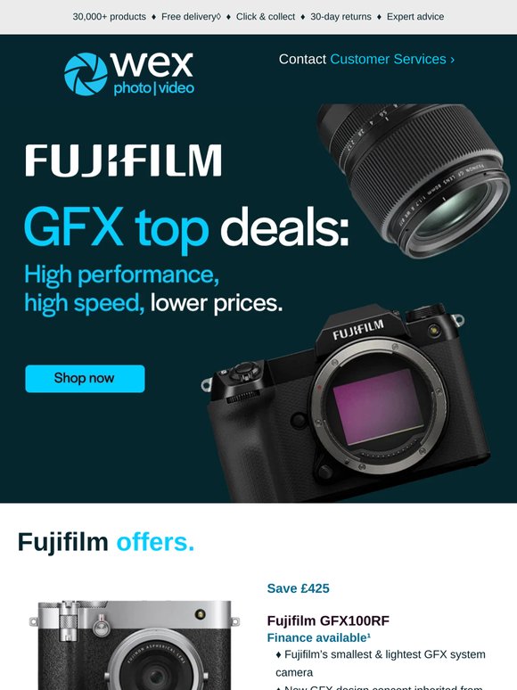 Fujifilm GFX now with up to £425 cashback! 📸💰