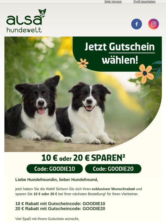 Jetzt Gutschein wählen und Rabatt sichern! 😍