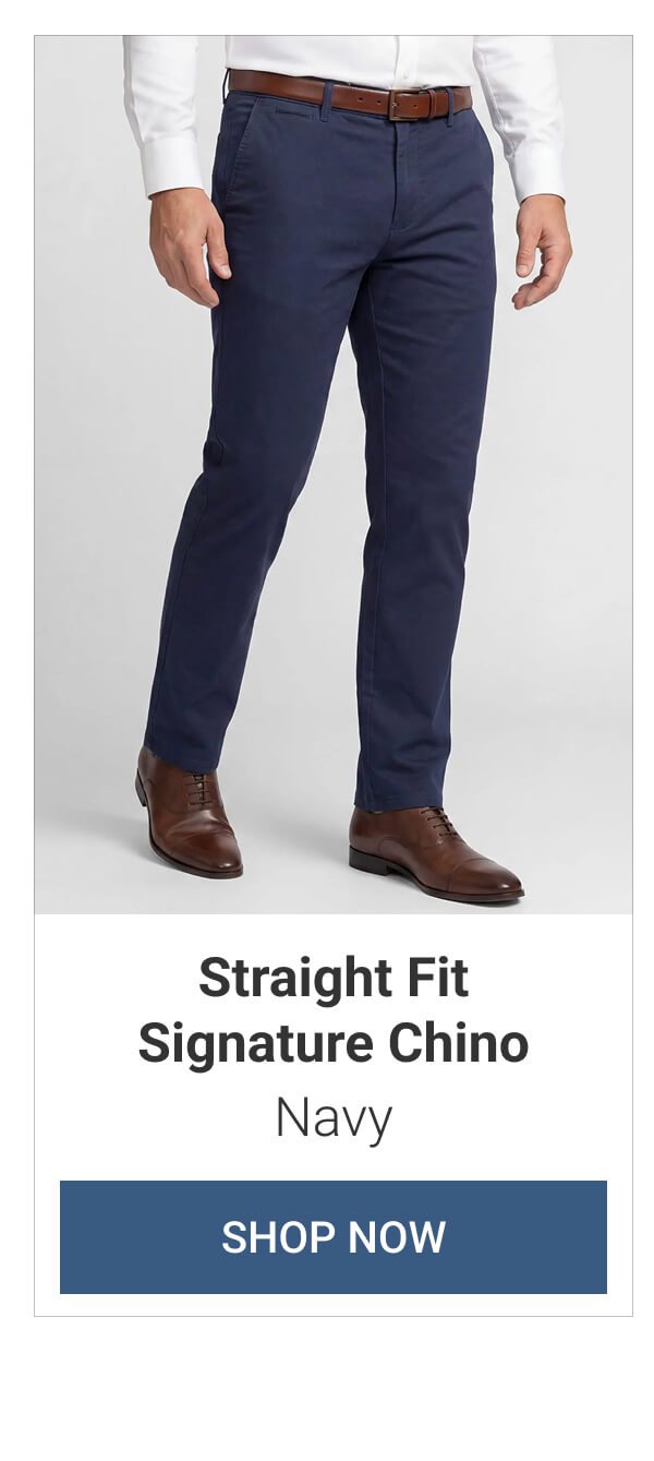 Navy Straight Fit Signature Chino