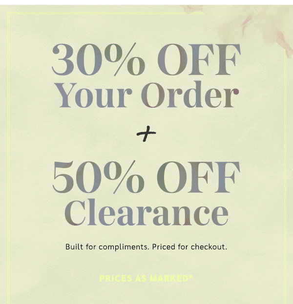 30-50% off sitewide